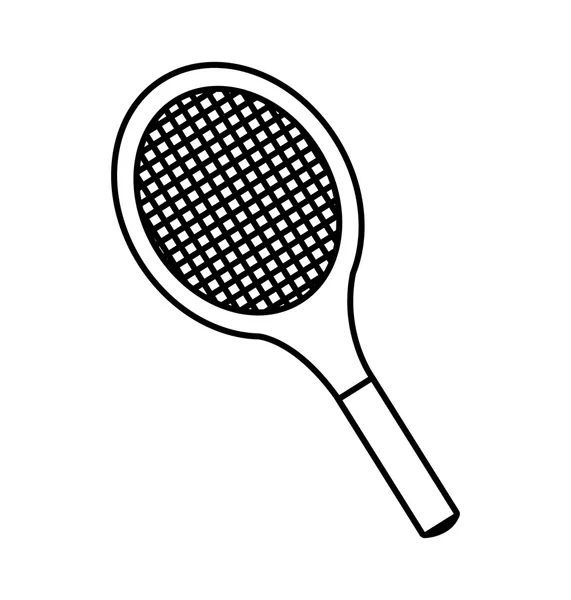 Pictogram van de uitrusting van de sport van racket tennis — Stockvector