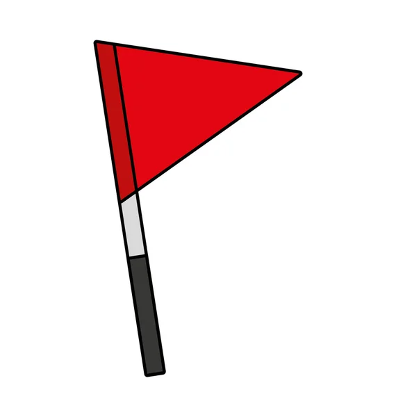 Hole golf sport s ikonou vlajky — Stockový vektor