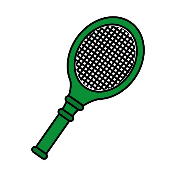 Raquette tennis équipement sportif icône — Image vectorielle