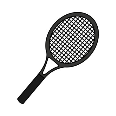 Raket tenis spor ekipman simgesi