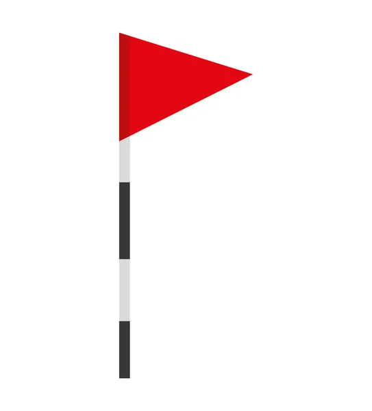 Loch Golf Sport mit Flagge Symbol — Stockvektor