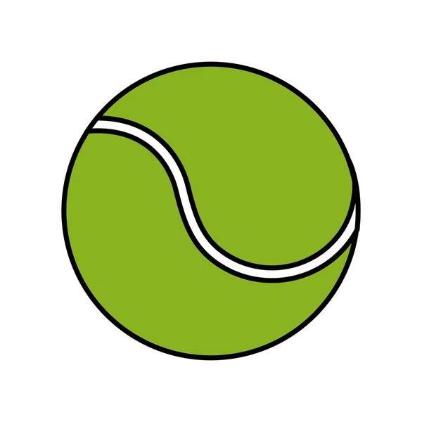 Palla tennis attrezzature sportive icona — Vettoriale Stock