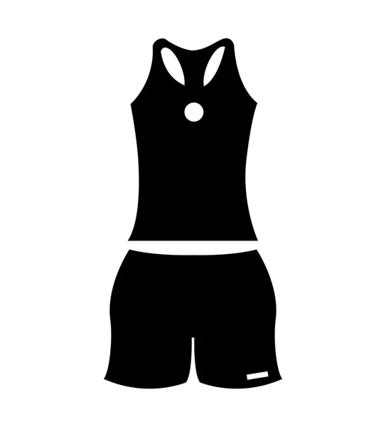 Tennis uniform sport equipment icon — Stock Vector