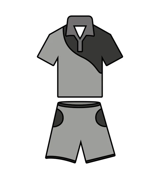 Icône d'équipement sportif uniforme de tennis — Image vectorielle