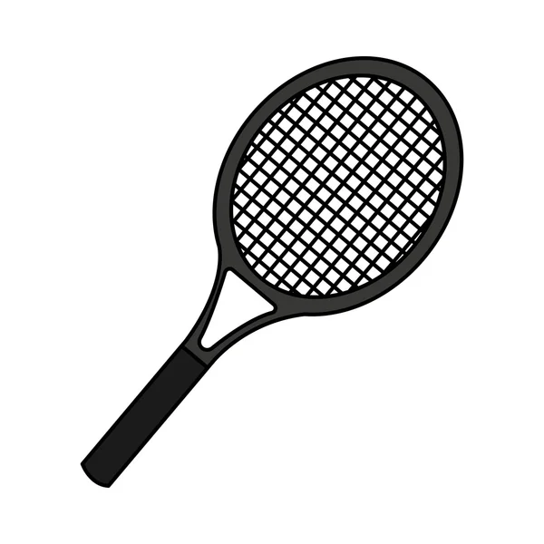 Raquette tennis équipement sportif icône — Image vectorielle