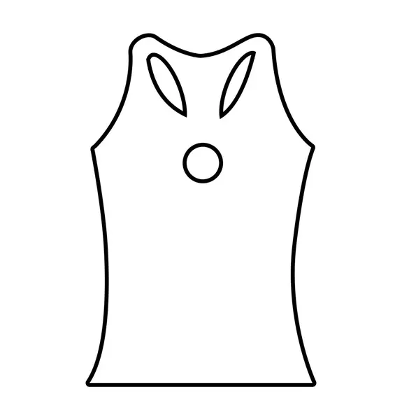 Icône d'équipement sportif uniforme de tennis — Image vectorielle