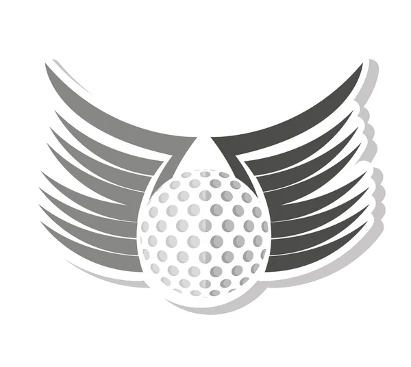 Bola de golfe equipamento desportivo — Vetor de Stock