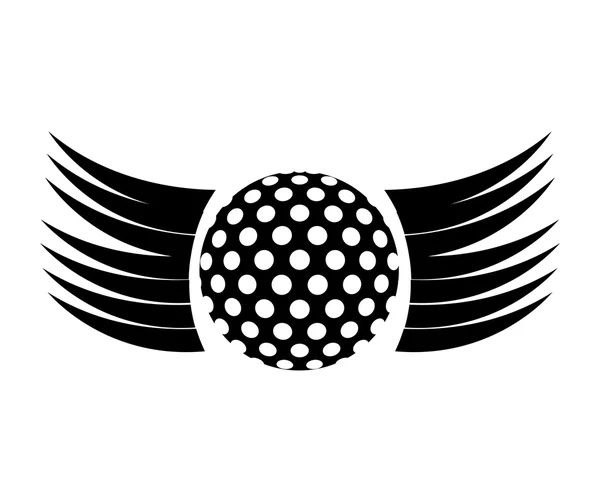 Bola de golfe equipamento desportivo — Vetor de Stock