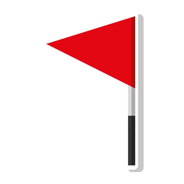 Hole golf sport con icona bandiera — Vettoriale Stock