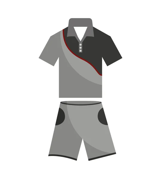 Icône d'équipement sportif uniforme de tennis — Image vectorielle