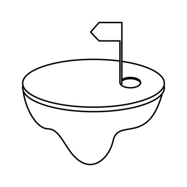 bayrak simgesi ile delik golf spor