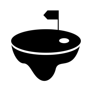 bayrak simgesi ile delik golf spor