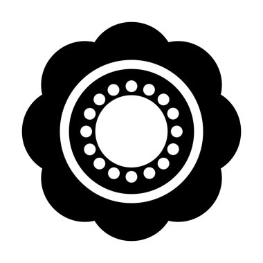 güzel çiçek şirin tek renkli simge