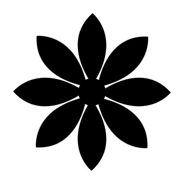 güzel çiçek şirin tek renkli simge