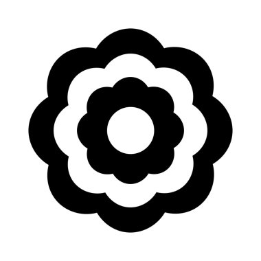 güzel çiçek şirin tek renkli simge