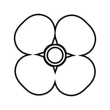 güzel çiçek şirin tek renkli simge