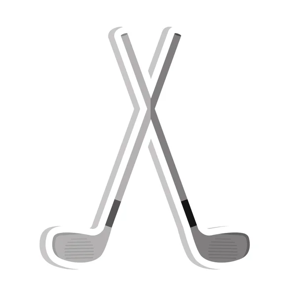 Club de golf équipement icône — Image vectorielle
