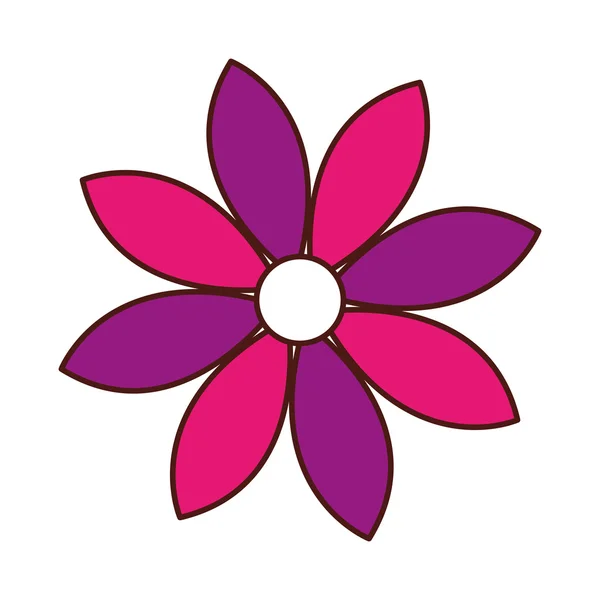 Piękny kwiat ładny ikona — Wektor stockowy