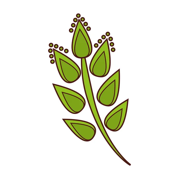 Διακοσμητικά φύλλα φυτών απομονωμένες εικονίδιο — Διανυσματικό Αρχείο
