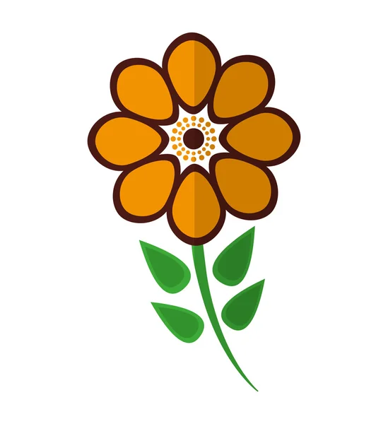 Mooie bloem schattige icoon — Stockvector