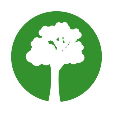 Ağaç bitkisi orman izole simgesi