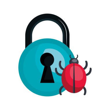 Güvenlik mavi asma kilit