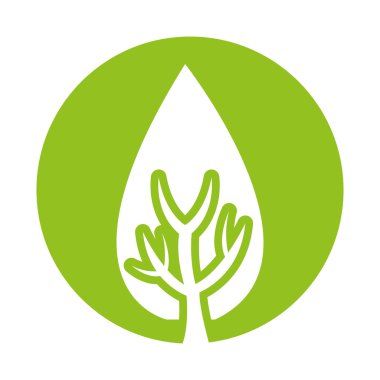 Ağaç bitkisi orman izole simgesi