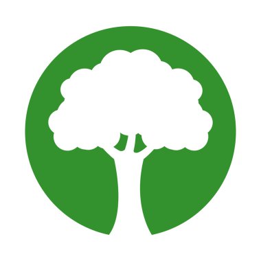 Ağaç bitkisi orman izole simgesi