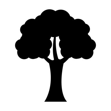 ağaç bitki orman tek renkli izole simgesi