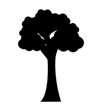 ağaç bitki orman tek renkli izole simgesi