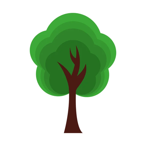 木の植物の森のアイコン — ストックベクタ