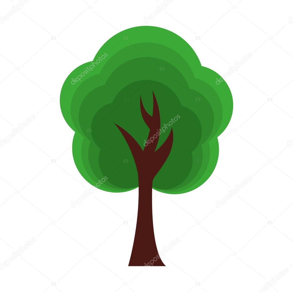 tree plant forest isolated icon