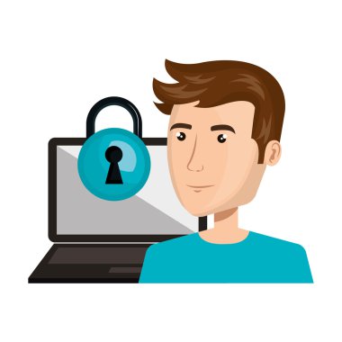 dizüstü bilgisayar ve adam