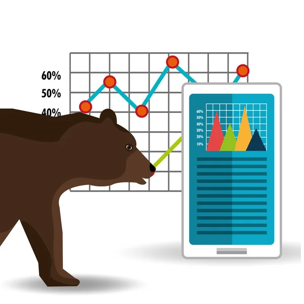 Diseño de finanzas bursátiles . — Vector de stock