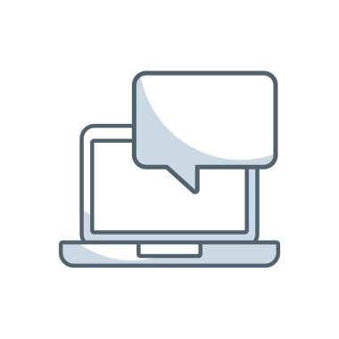 dizüstü bilgisayar taşınabilir aygıt ile sosyal pazarlama simgesi