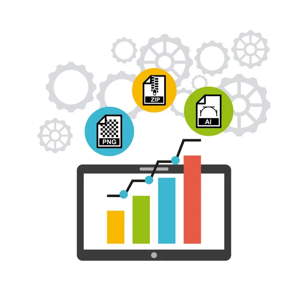 Elektronikus formátumok kezelése — Stock Vector