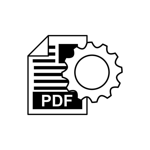 Ajustes de engranajes con archivo electrónico — Vector de stock