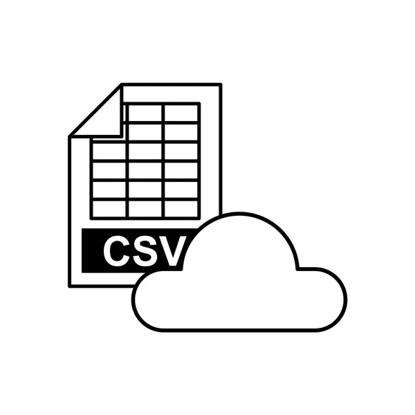 Cloud computing con file elettronico — Vettoriale Stock