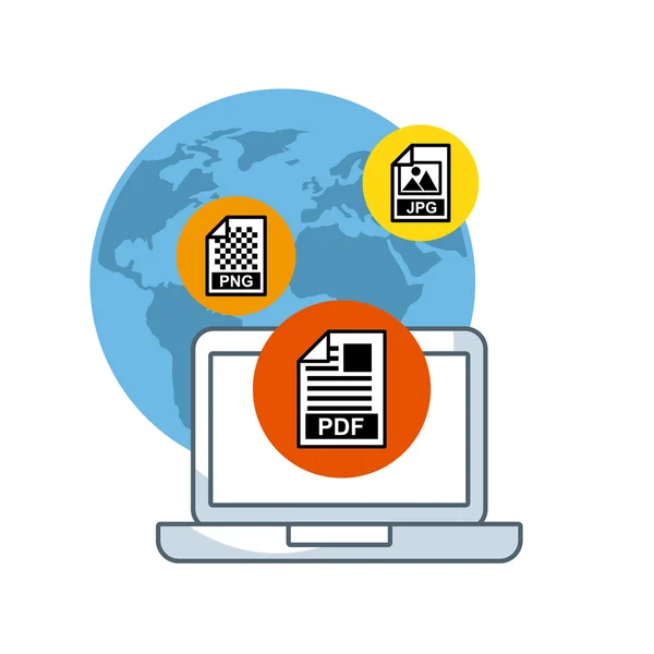 Gestão de formatos electrónicos — Vetor de Stock