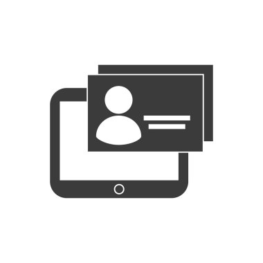 sosyal medya simge ile tablet