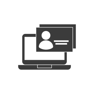 Sosyal Pazarlama simgesi olan dizüstü bilgisayar