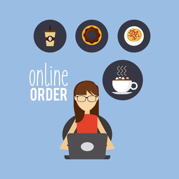 Restaurant menu zamówienia online — Wektor stockowy