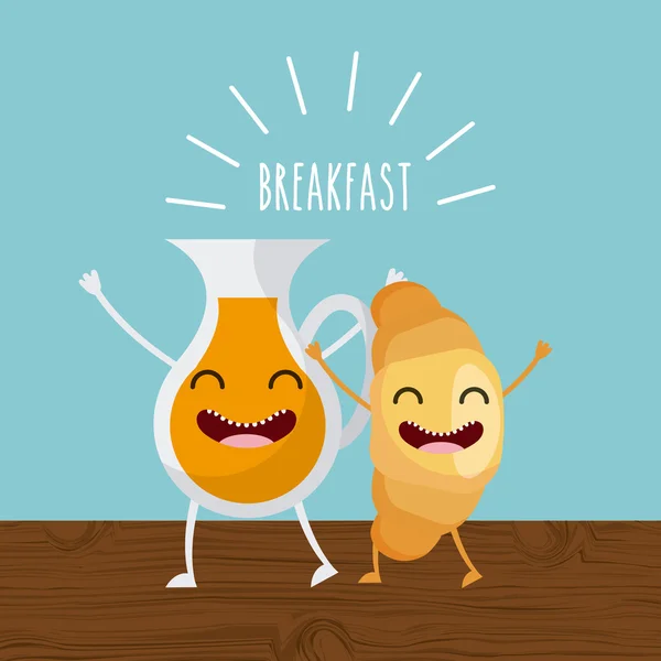 Delizioso e nutriente carattere colazione — Vettoriale Stock