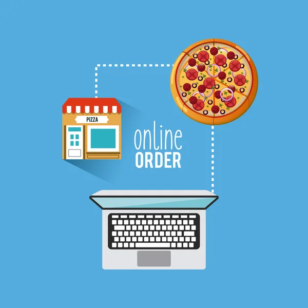 Restaurant menu online order — Stock Vector