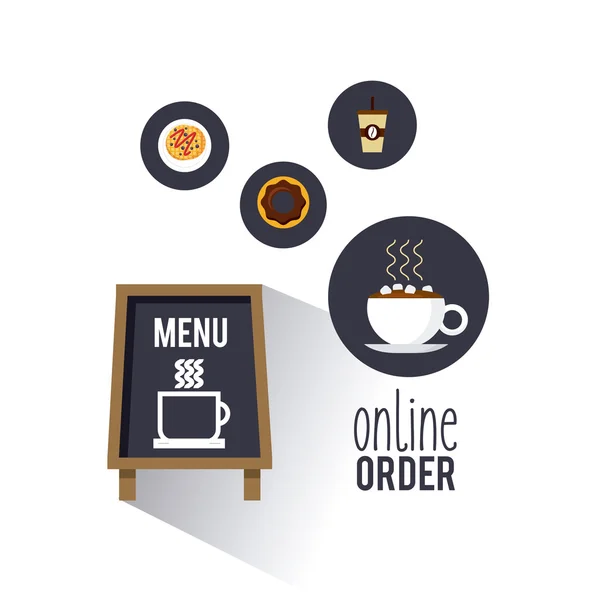 Restaurace menu online objednávky — Stockový vektor