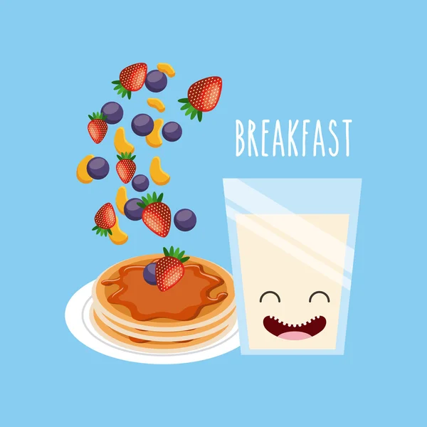 Ízletes és tápláló reggeli karakter — Stock Vector