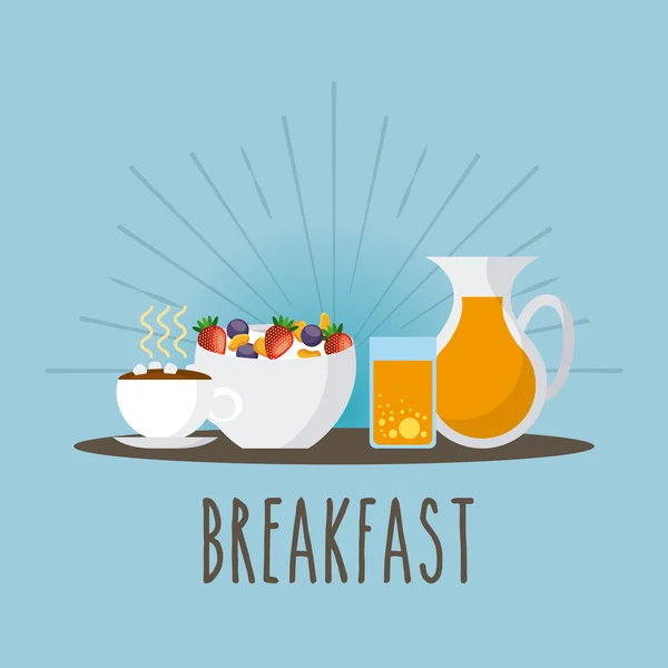 Delicious and nutritive breakfast icon — Stock Vector