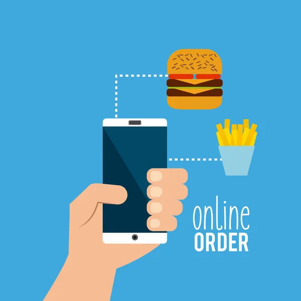 Restaurang meny online beställning — Stock vektor