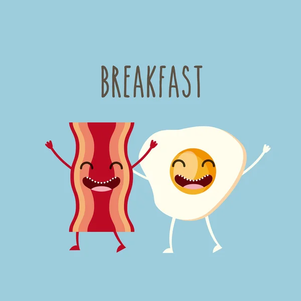 Delizioso e nutriente carattere colazione — Vettoriale Stock