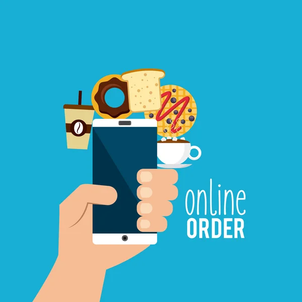 Restaurang meny online beställning — Stock vektor